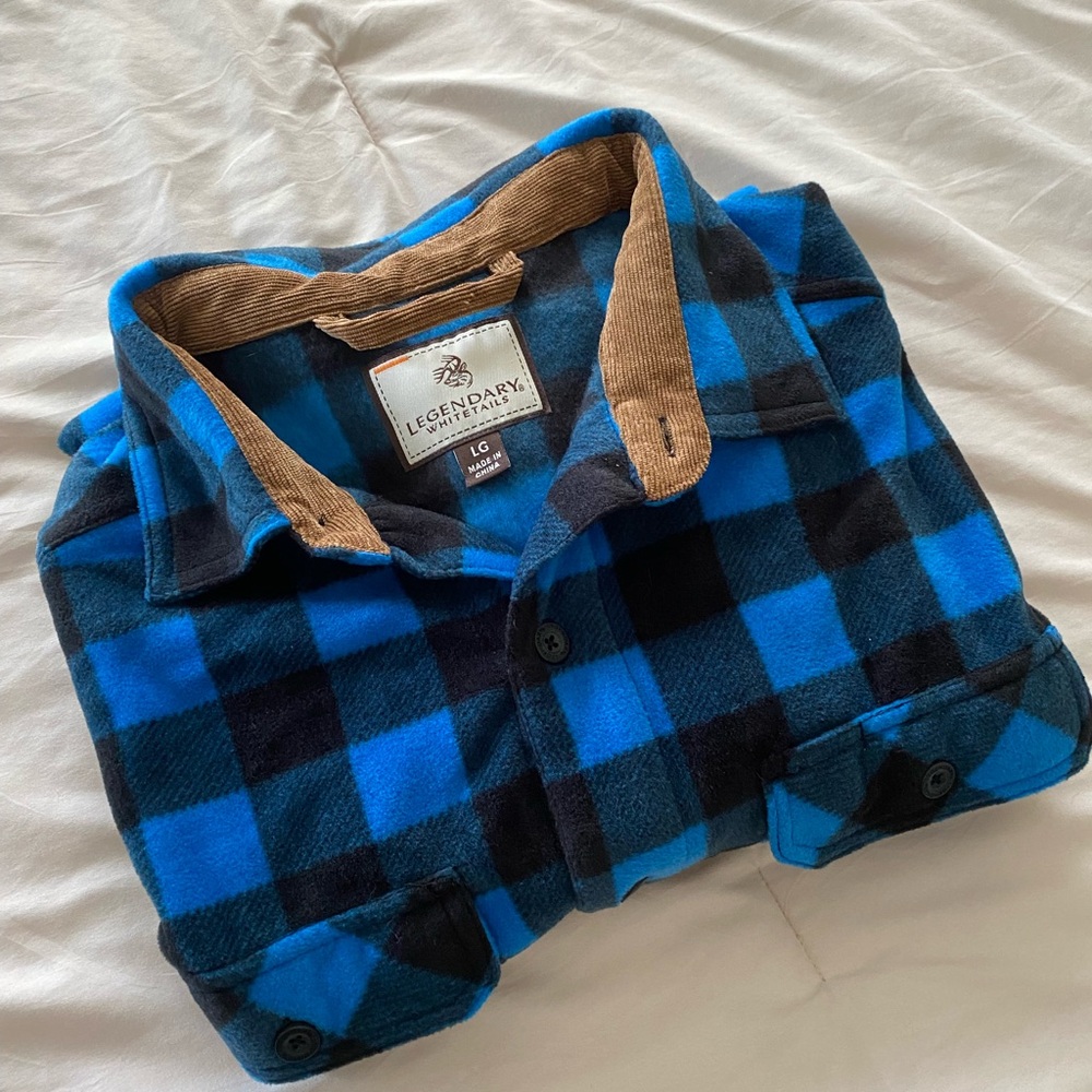 Legendary Whitetails Blue and Black Checkered Flannel